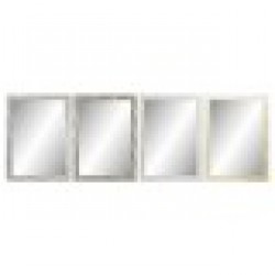 Стенно огледало DKD Home Decor Кристал полистирен Тропически Лист на растение (70 x 2 x 97 cm) (4 броя) - Тоалетки и Огледала
