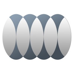 Стенно огледало DKD Home Decor Кристал Кръгове (120 x 2 x 80 cm) - Тоалетки и Огледала