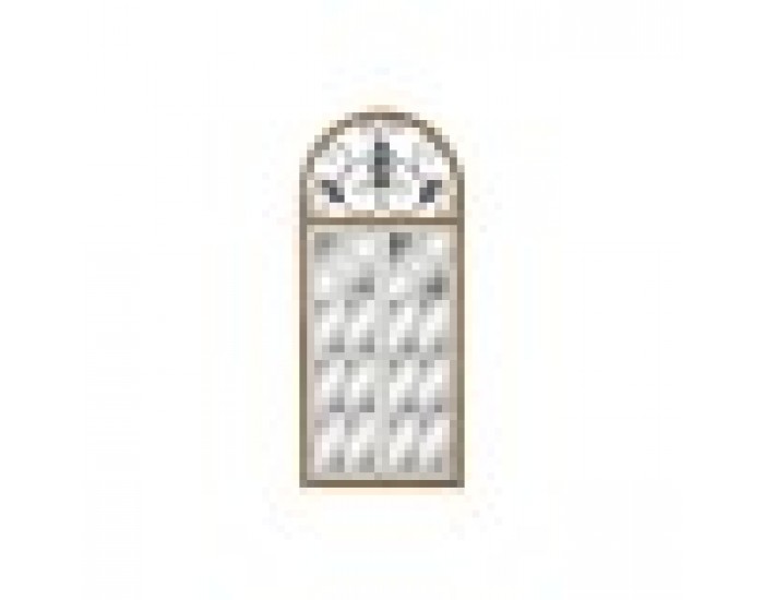 Стенно огледало DKD Home Decor Естествен Метал MDF Прозорци Бял Тъмно сив (60 x 5 x 138 cm)