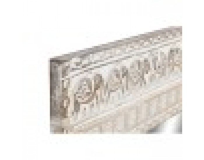 Стенно огледало Home ESPRIT Бял Естествен Дърво манго Слон Индианец 83 x 4 x 121 cm