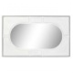 Стенно огледало DKD Home Decor Бял Дърво манго Ромб Модерен (154 x 4 x 94 cm) - Тоалетки и Огледала