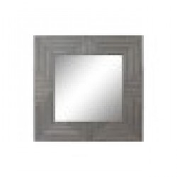 Стенно огледало DKD Home Decor 121 x 4 x 121 cm Кристал Сив Дървен Дърво манго - Тоалетки и Огледала
