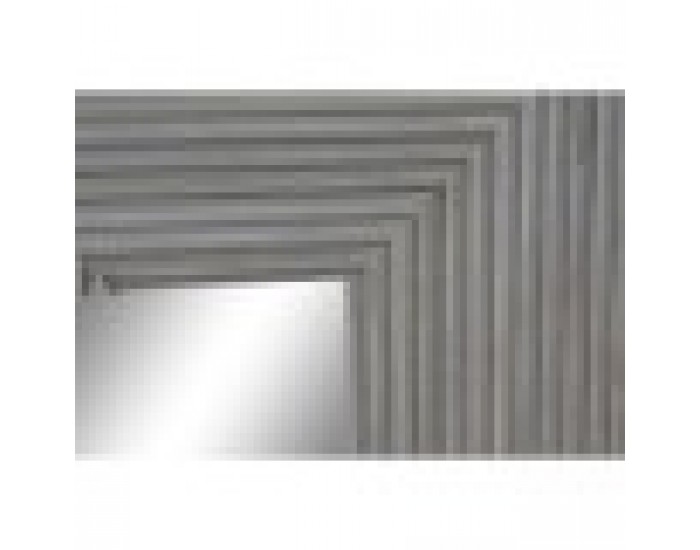 Стенно огледало DKD Home Decor 121 x 4 x 121 cm Кристал Сив Дървен Дърво манго