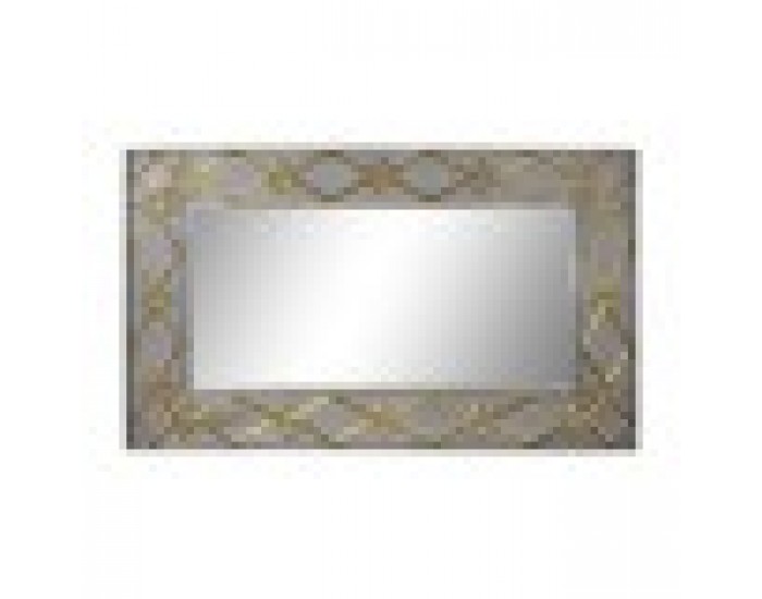 Стенно огледало DKD Home Decor Сив Златен Дърво манго (154 x 5 x 92 cm)