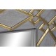 Стенно огледало DKD Home Decor Сив Златен Дърво манго (154 x 5 x 92 cm)