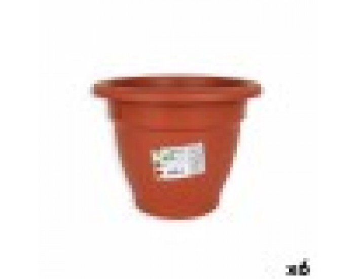 Саксия Dem Squares Кръгъл Кафяв 25 x 25 x 19 cm (6 броя)