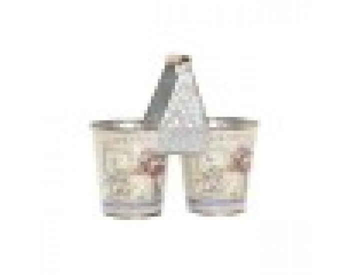 Саксия DKD Home Decor Розов Метал Shabby Chic (24 x 12 x 23 cm) Саксия DKD Home Decor Розов Метал Shabby Chic (24 x 12 x 23 cm)