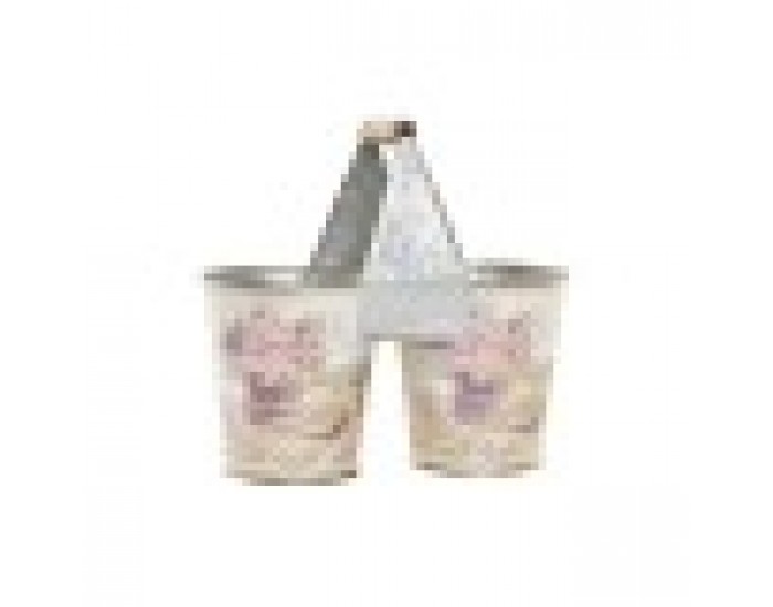 Саксия DKD Home Decor Розов Метал Shabby Chic (24 x 12 x 23 cm) Саксия DKD Home Decor Розов Метал Shabby Chic (24 x 12 x 23 cm)