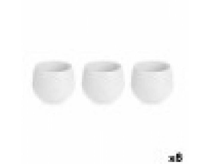 Комплект Саксии за цветя 6,2 x 6,2 x 6,6 cm Бял Пластмаса (8 броя)