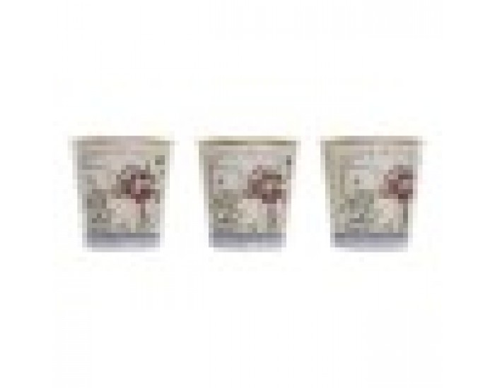 Комплект Саксии за цветя DKD Home Decor Розов Златен PVC (38 x 13 x 14 cm) (3 Части)