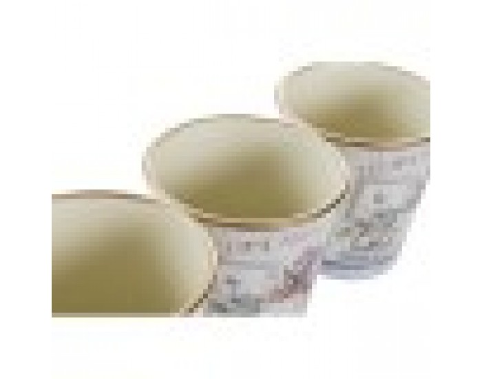 Комплект Саксии за цветя DKD Home Decor Розов Златен PVC (38 x 13 x 14 cm) (3 Части)