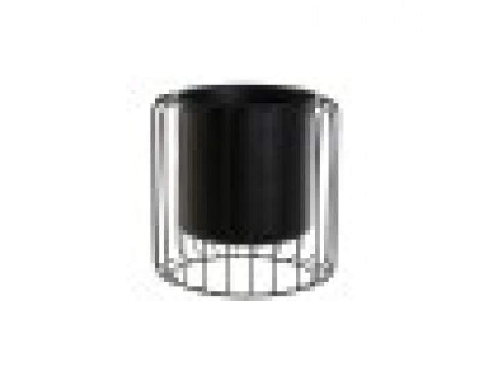 Саксия DKD Home Decor 26 x 26 x 26 cm Черен Метал