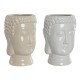 Саксия Home ESPRIT Бял Бежов Керамика 15 x 15 x 25 cm (2 броя) Саксия Home ESPRIT Бял Бежов Керамика 15 x 15 x 25 cm (2 броя)