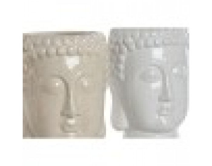 Саксия Home ESPRIT Бял Бежов Керамика 15 x 15 x 25 cm (2 броя) Саксия Home ESPRIT Бял Бежов Керамика 15 x 15 x 25 cm (2 броя)