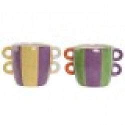 Саксия Home ESPRIT Многоцветен Dolomite 22,5 X 16 X 15 cm (2 броя) - Стоки за Градинарство, Саксии, Системи за поливане
