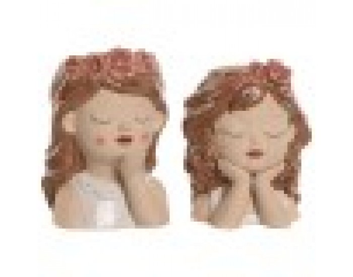 Саксия Home ESPRIT Бял Бежов Розов Dolomite chica 12 x 14 x 18 cm (2 броя) Саксия Home ESPRIT Бял Бежов Розов Dolomite chica 12 x 14 x 18 cm (2 броя)