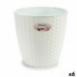 Саксия Stefanplast Бял Пластмаса 24 x 22,5 x 24 cm (6 броя) - Стоки за Градинарство, Саксии, Системи за поливане