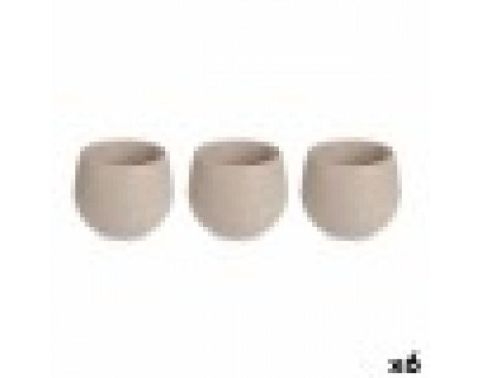 Комплект Саксии за цветя Тъмнокафяв Пластмаса 12 x 12 x 11 cm (6 броя)