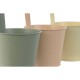 Саксия Home ESPRIT Жълт Зелен Кехлибар Светло розово Метал 14 x 14 x 23 cm (3 броя) Саксия Home ESPRIT Жълт Зелен Кехлибар Светло розово Метал 14 x 14 x 23 cm (3 броя)