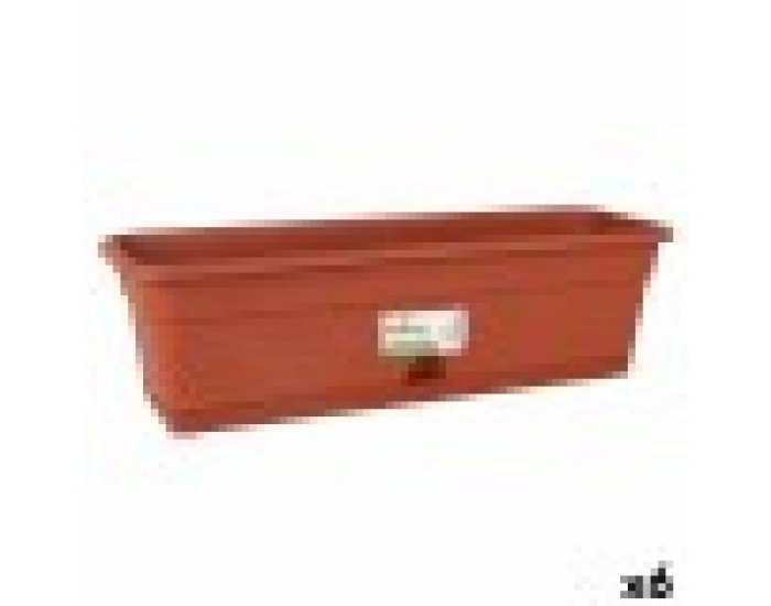 Саксия с Чинийка Dem Greentime Квадратен Кафяв 60 x 20 x 17,3 cm (6 броя) Саксия с Чинийка Dem Greentime Квадратен Кафяв 60 x 20 x 17,3 cm (6 броя)