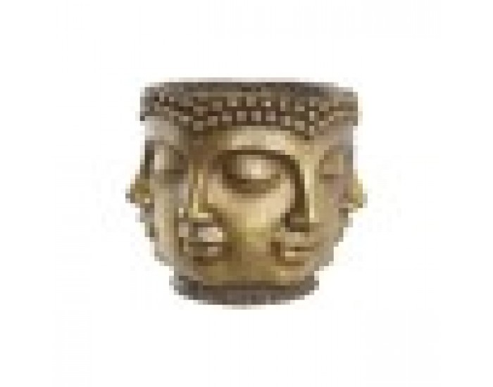 Саксия DKD Home Decor Златен Дървен Буда Ориенталски (34 x 34 x 30 cm)