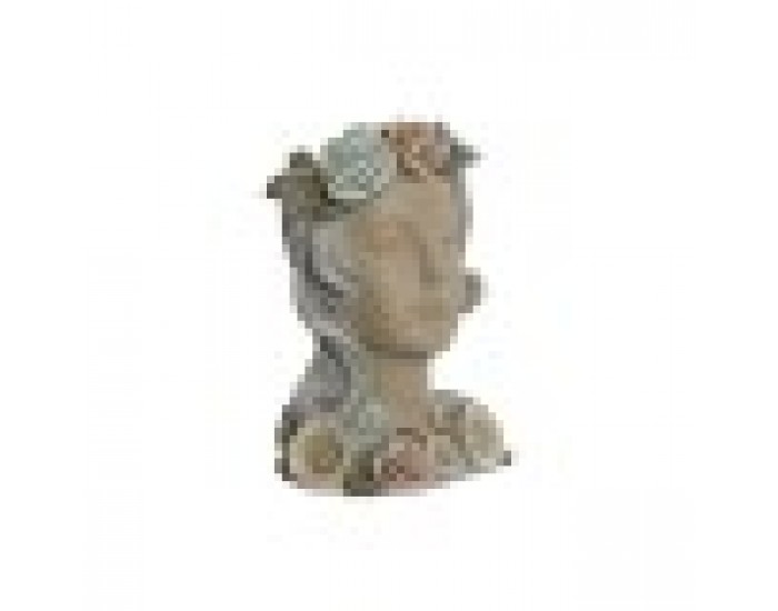 Саксия Home ESPRIT Многоцветен Сметана Магнезиев chica 32 X 30 X 48 cm