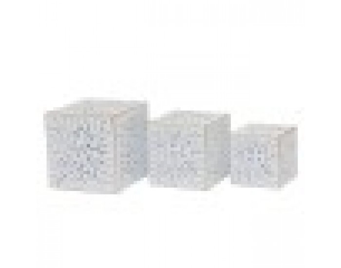 Комплект саксии DKD Home Decor Листи Златен Метал 15 x 15 x 15 cm Бял Тропически Лист на растение Комплект саксии DKD Home Decor Листи Златен Метал 15 x 15 x 15 cm Бял Тропически Лист на растение