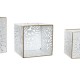 Комплект саксии DKD Home Decor Листи Златен Метал 15 x 15 x 15 cm Бял Тропически Лист на растение Комплект саксии DKD Home Decor Листи Златен Метал 15 x 15 x 15 cm Бял Тропически Лист на растение