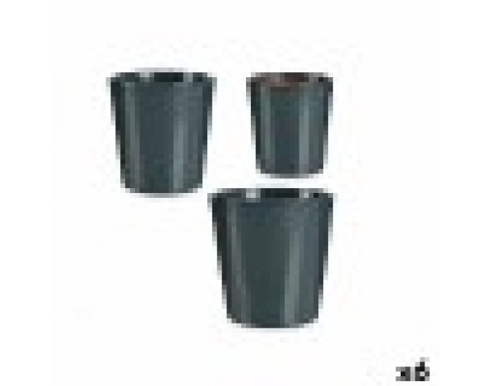 Комплект Саксии за цветя Антрацит Глина (6 броя)