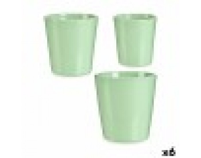 Комплект Саксии за цветя Зелен Глина (6 броя)