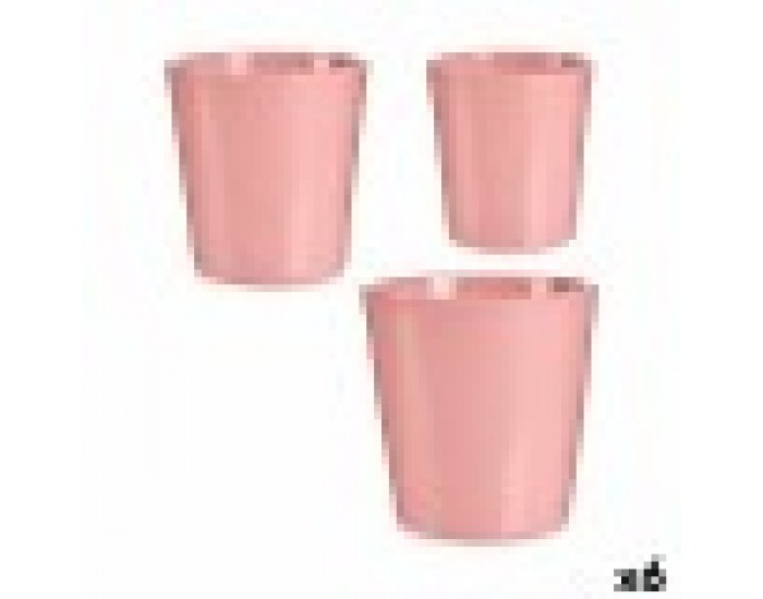 Комплект Саксии за цветя Розов Глина (6 броя)