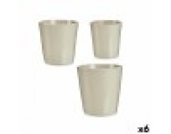 Комплект Саксии за цветя Сив Глина (6 броя)