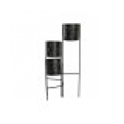Саксия DKD Home Decor Черен Златен Метал Лице 22 x 22 x 93 cm - Стоки за Градинарство, Саксии, Системи за поливане