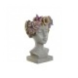 Саксия Home ESPRIT Сив Многоцветен влакно Магнезиев chica 32 x 28 x 53 cm - Стоки за Градинарство, Саксии, Системи за поливане