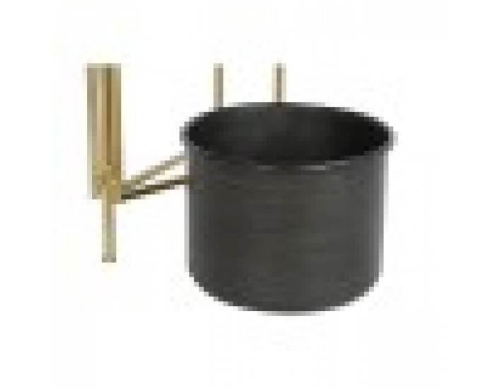 Саксия DKD Home Decor 30 x 21 x 80 cm Черен Златен Метал