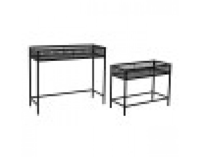 Комплект саксии Home ESPRIT Черен Метал 70 x 25 x 60 cm