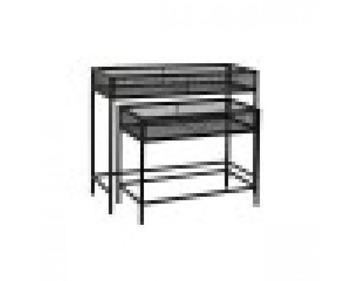 Комплект саксии Home ESPRIT Черен Метал 70 x 25 x 60 cm