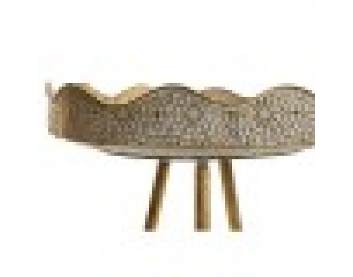 Комплект саксии Home ESPRIT Златен Метал Арабин 46 x 46 x 84,5 cm (2 Части)