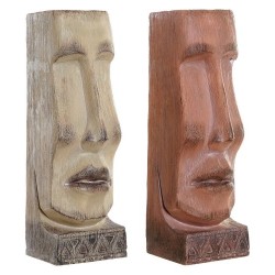 Саксия DKD Home Decor Бежов Смола теракота (2 pcs) (16 x 17 x 49 cm) - Стоки за Градинарство, Саксии, Системи за поливане