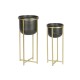 Комплект саксии DKD Home Decor 28,5 x 28,5 x 65,5 cm 28 x 28 x 65 cm Черен Златен Метал Комплект саксии DKD Home Decor 28,5 x 28,5 x 65,5 cm 28 x 28 x 65 cm Черен Златен Метал