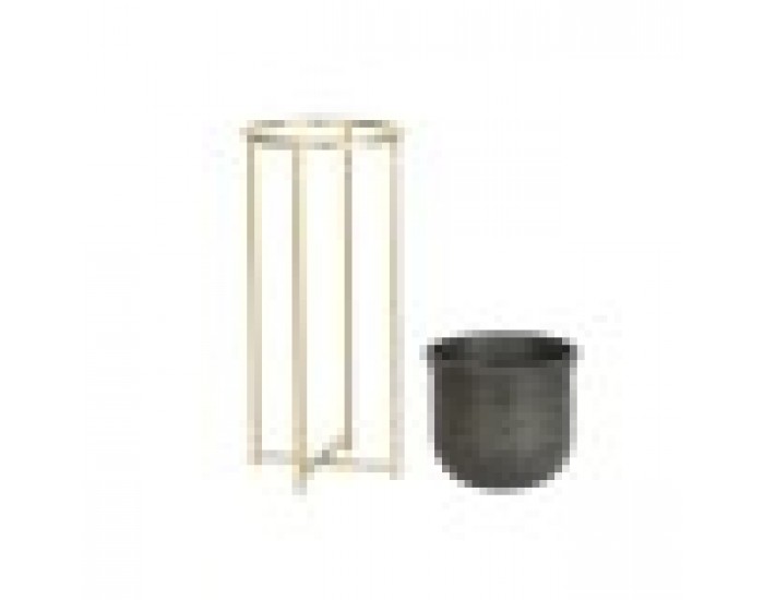 Комплект саксии DKD Home Decor 28,5 x 28,5 x 65,5 cm 28 x 28 x 65 cm Черен Златен Метал Комплект саксии DKD Home Decor 28,5 x 28,5 x 65,5 cm 28 x 28 x 65 cm Черен Златен Метал