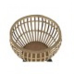 Саксия DKD Home Decor Естествен Метал Бамбук (33 x 33 x 58 cm) (41 x 41 x 68 cm) (2 pcs) - Стоки за Градинарство, Саксии, Системи за поливане