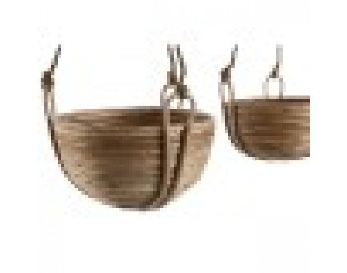 Комплект саксии Home ESPRIT Естествен плетена ракита Въже 31 x 31 x 23 cm (3 Части)