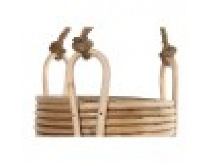 Комплект саксии Home ESPRIT Естествен плетена ракита Въже 31 x 31 x 23 cm (3 Части)