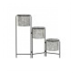 Саксия DKD Home Decor Сив Метал (82 x 25 x 81 cm) - Стоки за Градинарство, Саксии, Системи за поливане