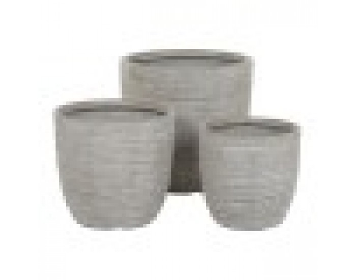 Комплект саксии Home ESPRIT Бежов Фибростъкло Магнезиев 45 x 45 x 43 cm (3 броя)