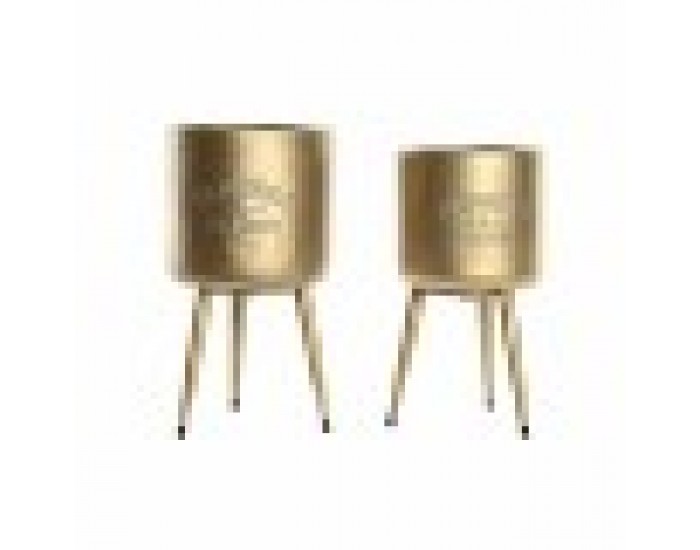 Комплект саксии DKD Home Decor 25,5 x 25,5 x 44 cm Метал (2 броя) Комплект саксии DKD Home Decor 25,5 x 25,5 x 44 cm Метал (2 броя)