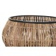 Комплект Саксии за цветя DKD Home Decor Естествен Черен Метал Pатан (50 x 50 x 25,4 cm)