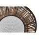 Комплект Саксии за цветя DKD Home Decor Естествен Черен Метал Pатан (50 x 50 x 25,4 cm)