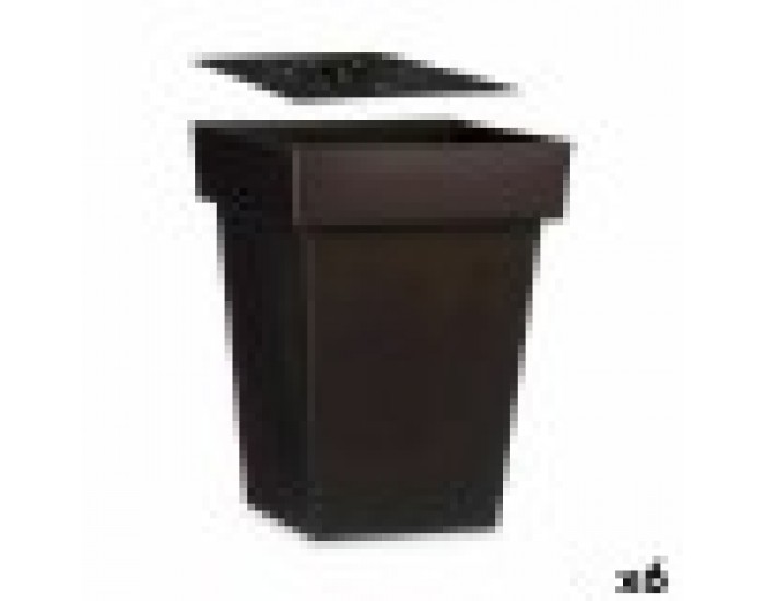 Саксия за самостоятелно поливане Антрацит Пластмаса (37 x 51 x 37 cm) (6 броя)